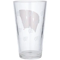 Wisconsin Badgers 16oz. Satin-Etched Logo Pint Glass