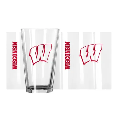 Wisconsin Badgers 16oz. Team Wordmark Game Day Pint Glass