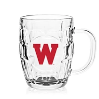 Blaireaux du Wisconsin 20oz. Tasse en verre alvéolée