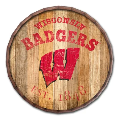 Wisconsin Badgers 24'' Established Date Barrel Top