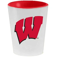 Blaireaux du Wisconsin 2 oz. Tasse en céramique de couleur intérieure