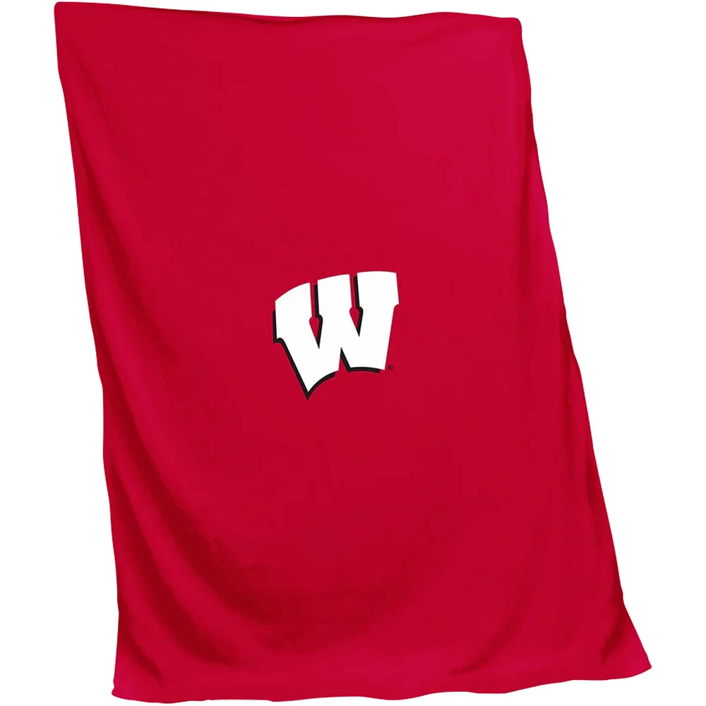 Couverture sweat-shirt de l'équipe des Badgers du Wisconsin 54" x 84"