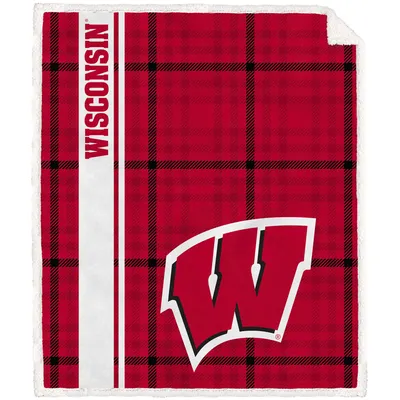 Wisconsin Badgers 60'' x 70'' Plaid Flannel Fleece Blanket