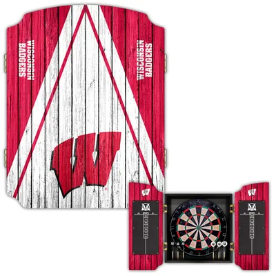 Wisconsin Badgers Dartboard Cabinet