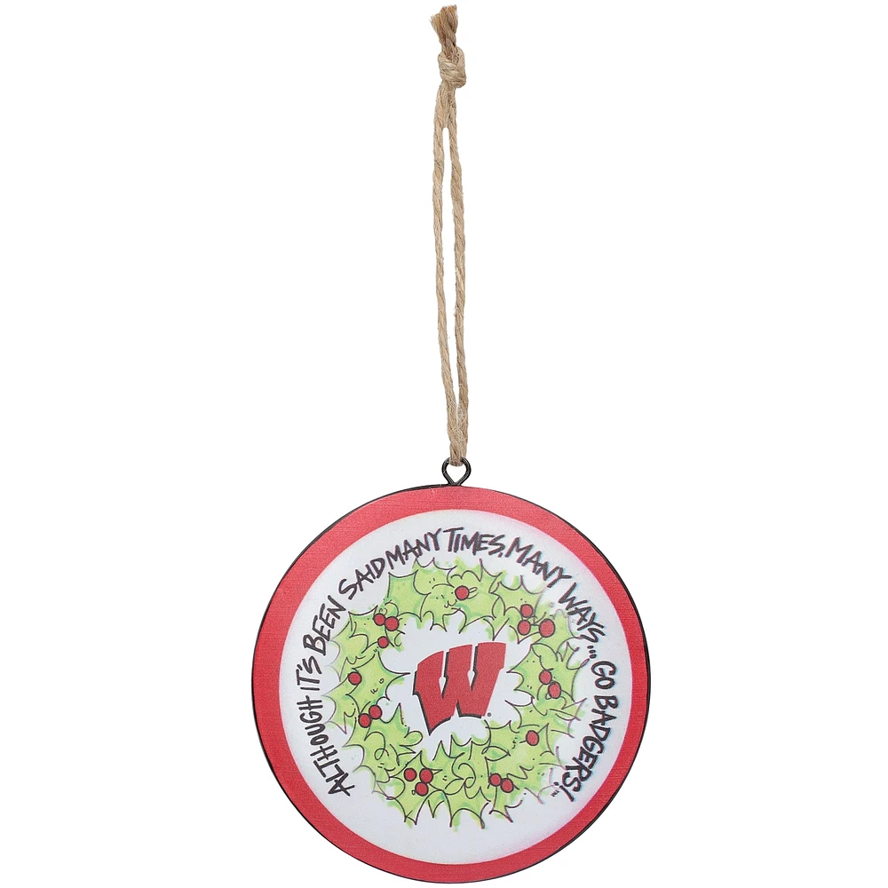 Wisconsin Badgers Metal Ornament