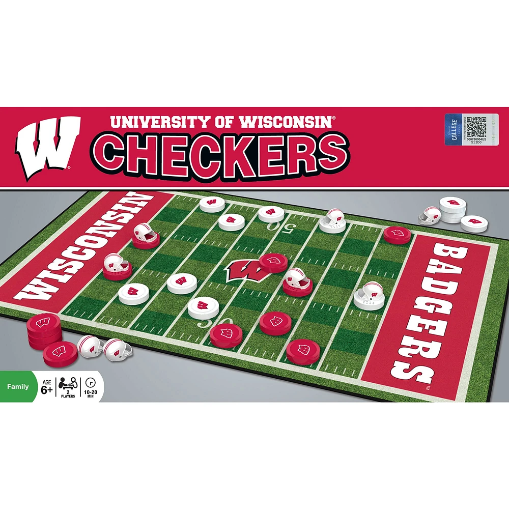 Wisconsin Badgers NCAA Checkers Set