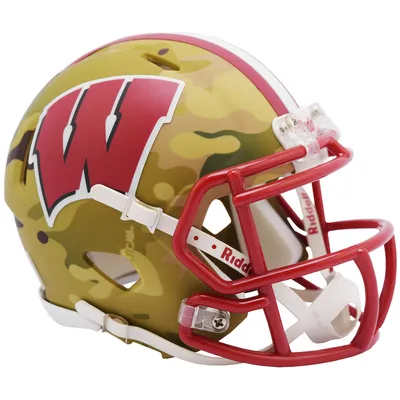 Wisconsin Badgers Riddell Camo Alternate Speed ​​Mini Casque