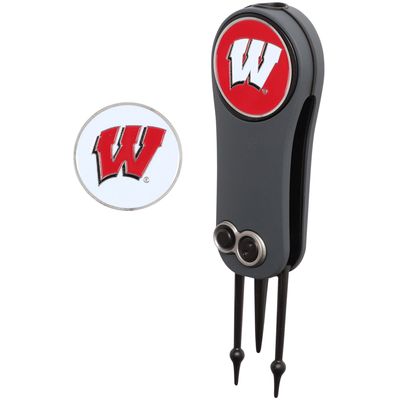 Wisconsin Badgers Switchblade Repair Tool & Two Ball Markers