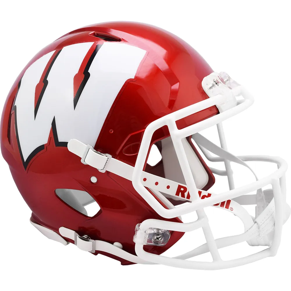 Wisconsin Badgers Unsigned Riddell FLASH Casque de football authentique à vitesse de révolution alternative