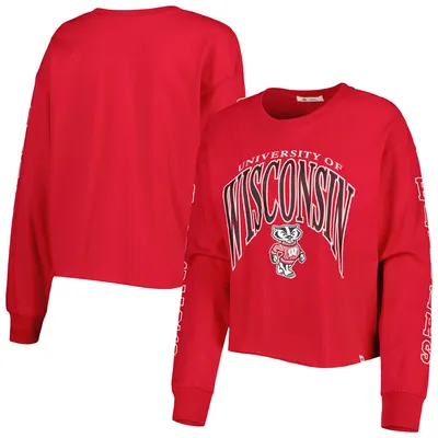 Wisconsin Badgers '47 Women's Parkway II Cropped Long Sleeve T-Shirt - Red