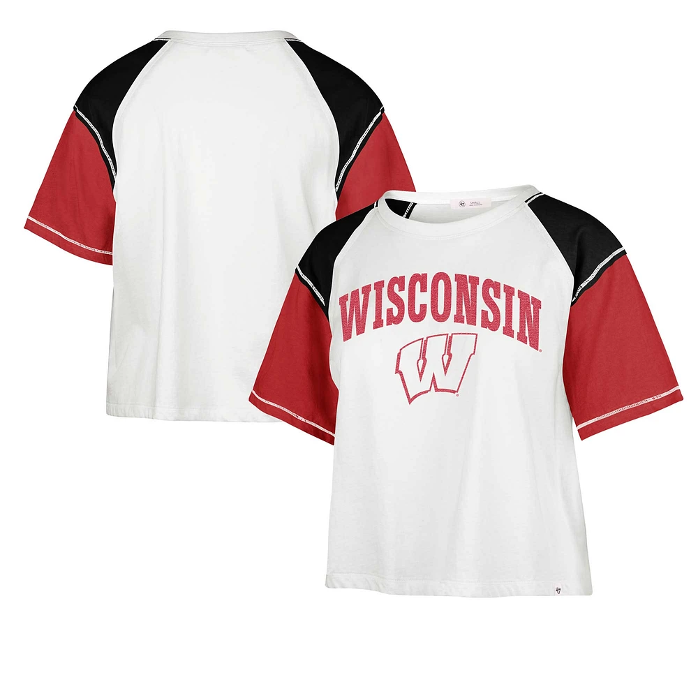 T-shirt court '47 Wisconsin Badgers Serenity Gia pour femme