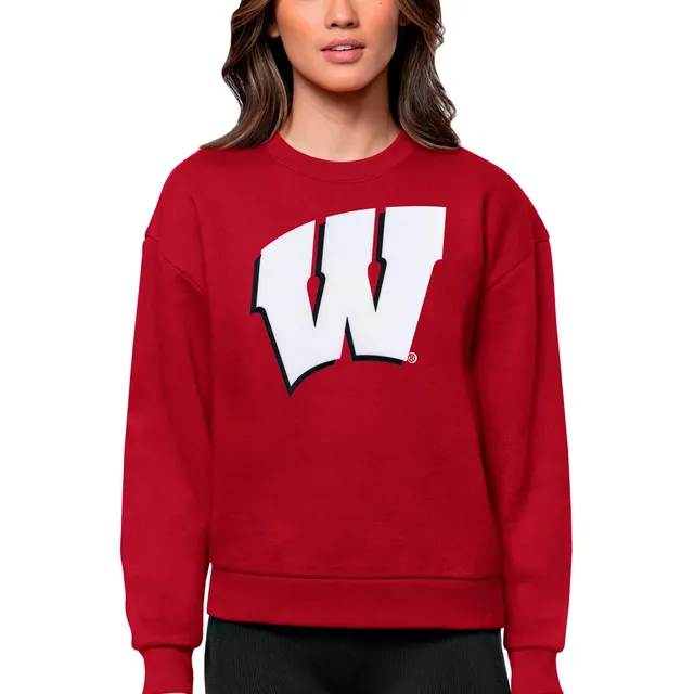 Women's Pressbox Red Wisconsin Badgers Comfy Cord Corduroy Crewneck  Sweatshirt 