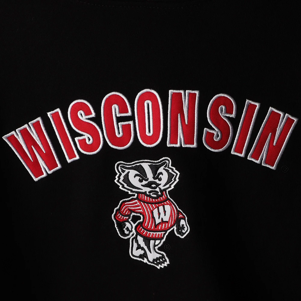 Sweat à capuche noir Wisconsin Badgers Arch & Logo 1 pour femme