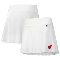 Women's Champion White Wisconsin Badgers Tailgate Soft Touch Skort