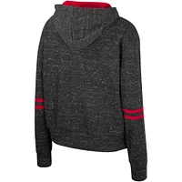 Women's Colosseum  Charcoal Wisconsin Badgers Catherine Speckle Pullover Hoodie