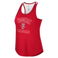 Women's Colosseum Red Wisconsin Badgers 10 Days Racerback Scoop Neck Tank Top