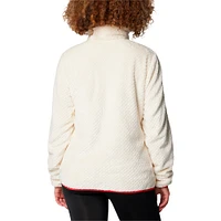 Women's Columbia  Cream Wisconsin Badgers Fireside II Sherpa Full-Zip Jacket