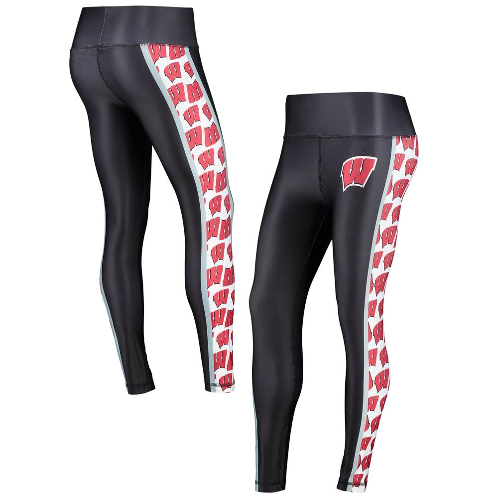 Women's Concepts Sport Black Wisconsin Badgers Dormer Knit Leggings