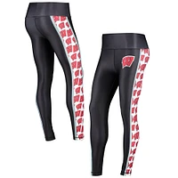 Women's Concepts Sport Black Wisconsin Badgers Dormer Knit Leggings