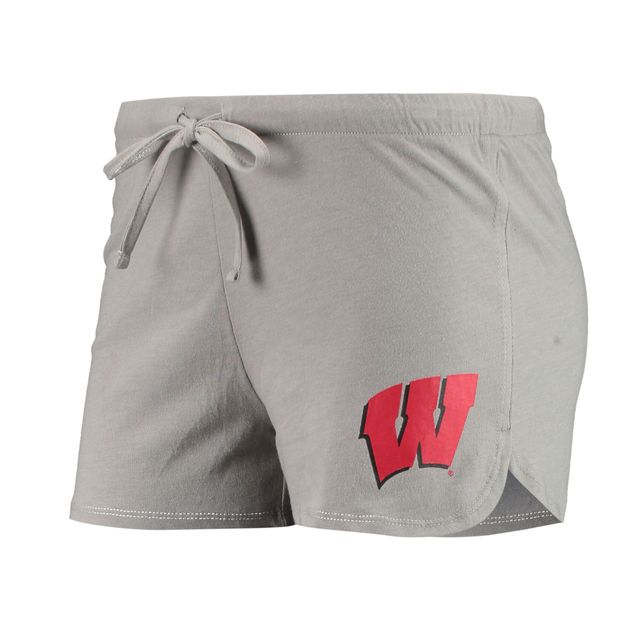 Concepts Sport Heathered Red/Gris Wisconsin Badgers Raglan T-shirt et short à manches longues pour femme