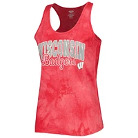 Women's Concepts Sport Red Wisconsin Badgers Billboard Tie-Dye Tank and Shorts Sleep Set