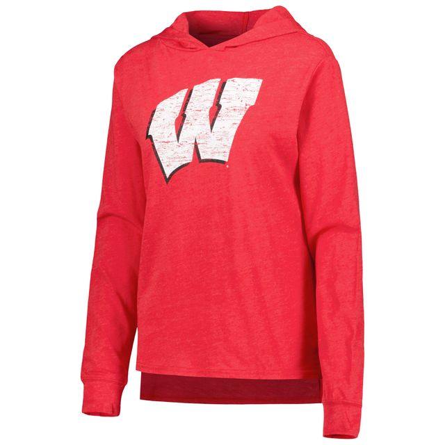 Concepts Sport T-shirt et pantalon à capuche manches longues Wisconsin Badgers pour femme Rouge