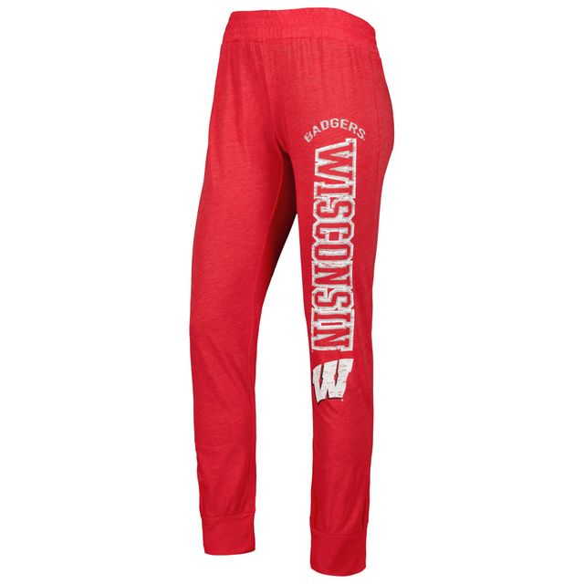 Concepts Sport T-shirt et pantalon à capuche manches longues Wisconsin Badgers pour femme Rouge