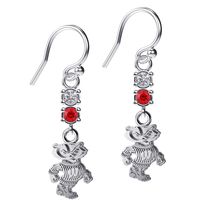 Women's Dayna Designs Wisconsin Badgers Dangle Crystal Earrings