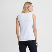 Women's Fanatics White Wisconsin Badgers Activate Slub Tank Top