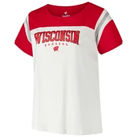 Women's Fanatics  White Wisconsin Badgers Plus Winning Gear T-Shirt