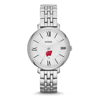 Wisconsin Badgers Fossil Women's Jacqueline Stainless Steel Watch