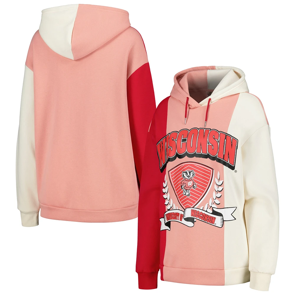 Sweat à capuche Gameday Couture rouge Wisconsin Badgers Hall of Fame pour femme