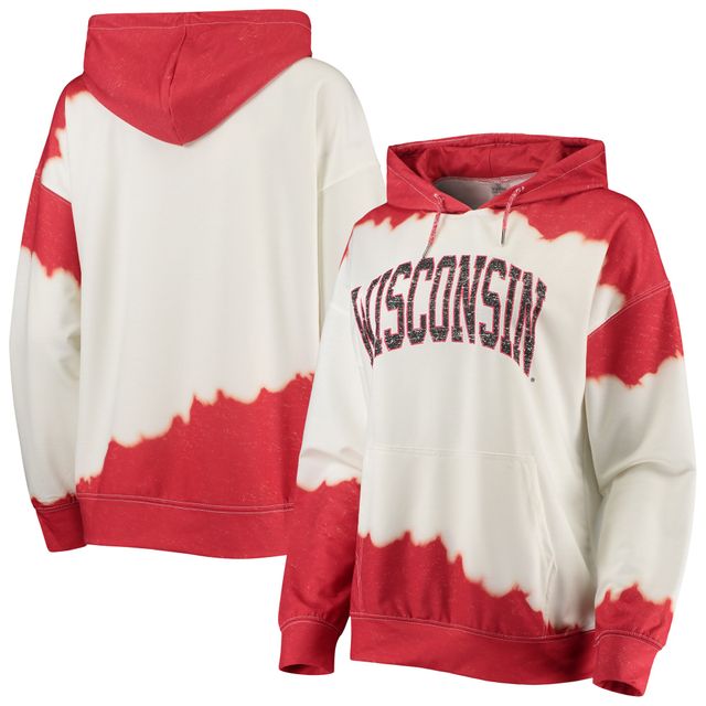 Sweat à capuche Gameday Couture blanc/rouge Wisconsin Badgers pour le plaisir femme