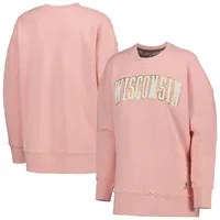 Sweat-shirt en molleton rose Pressbox Wisconsin Badgers La Jolla pour femme