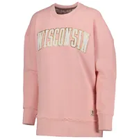 Sweat-shirt en molleton rose Pressbox Wisconsin Badgers La Jolla pour femme