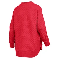 Sweat-shirt matelassé à manches longues pour femme Pressbox Red Wisconsin Badgers