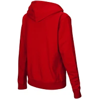 Women's Red Wisconsin Badgers Arch & Logo 1 Pullover Hoodie