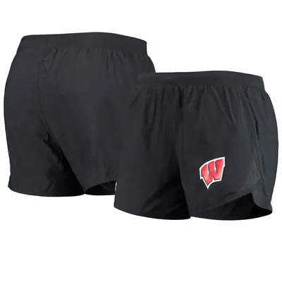 Wisconsin Badgers Under Armour Women's Fly By Run 2.0 Performance Shorts - Black
