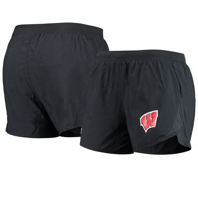 Women's Under Armour Black Wisconsin Badgers Fly By Run 2.0 Performance Shorts