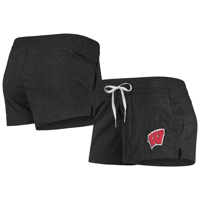 Under Armour Short Wisconsin Badgers Performance en coton noir chiné pour femme