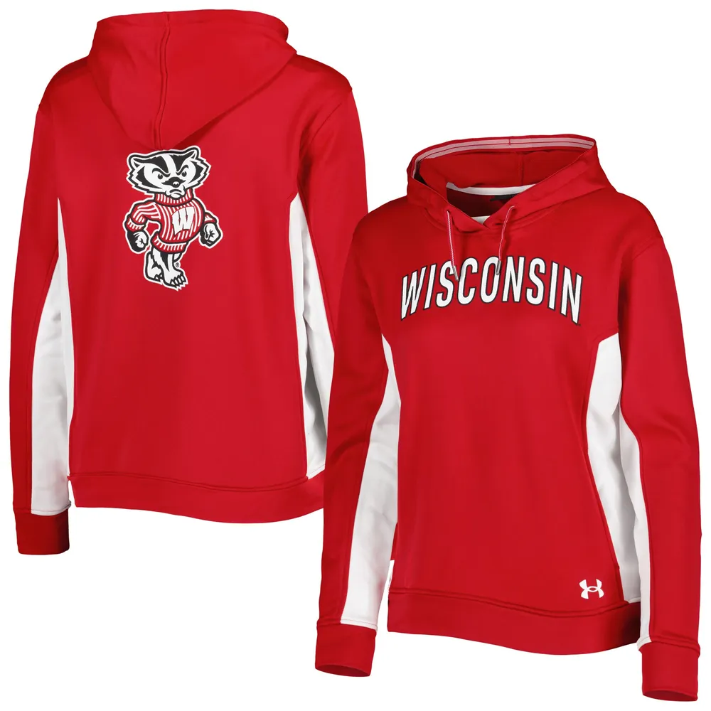 Under Armour Women's Under Armour Red Wisconsin Badgers Gameday Tech  Pullover Hoodie