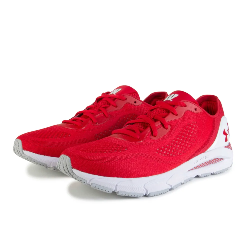 Under Armour Wisconsin Badgers HOVR Sonic 5 Chaussures de course pour femme Rouge