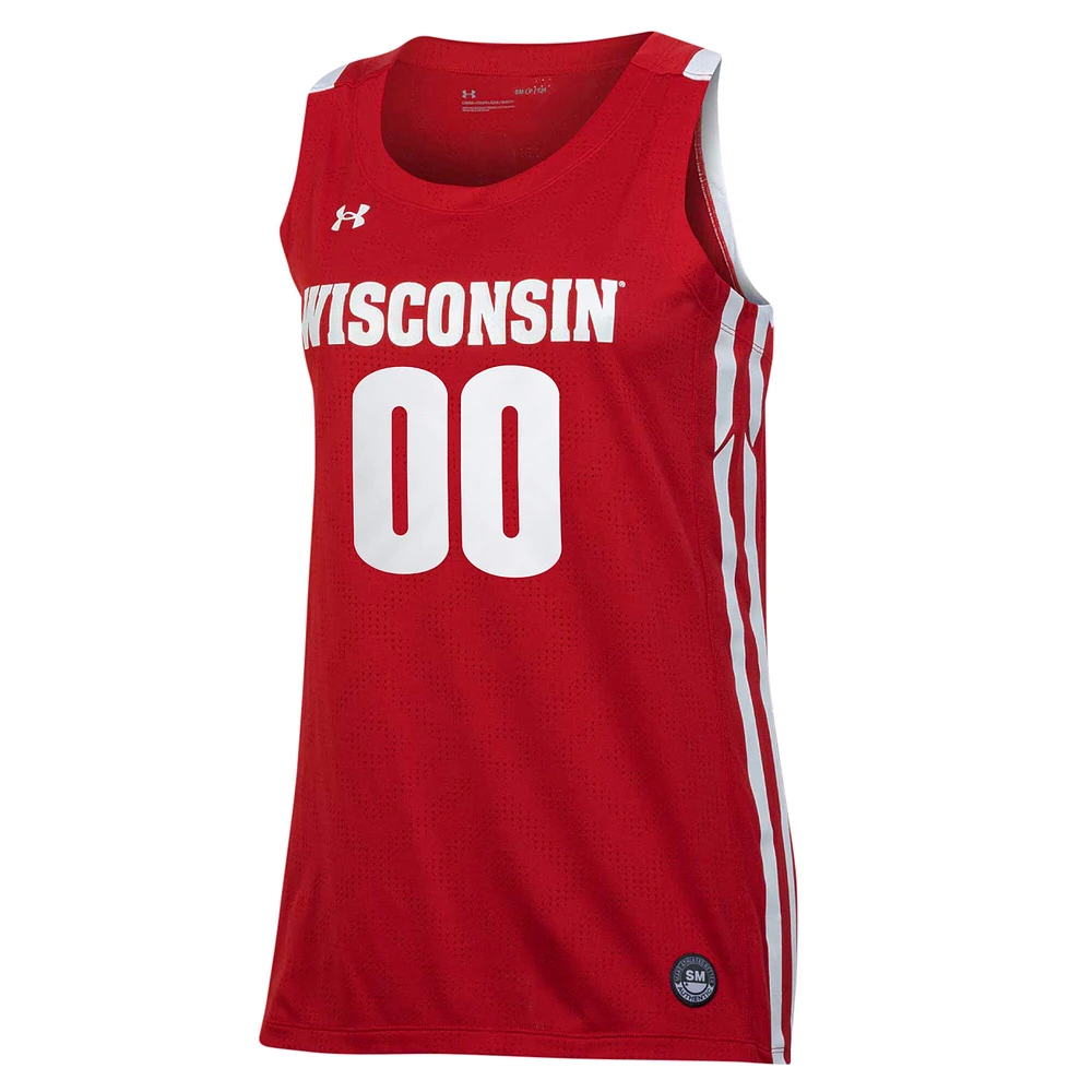 Maillot de basket-ball pour femme Under Armour Red Wisconsin Badgers Pick-A-Player NIL