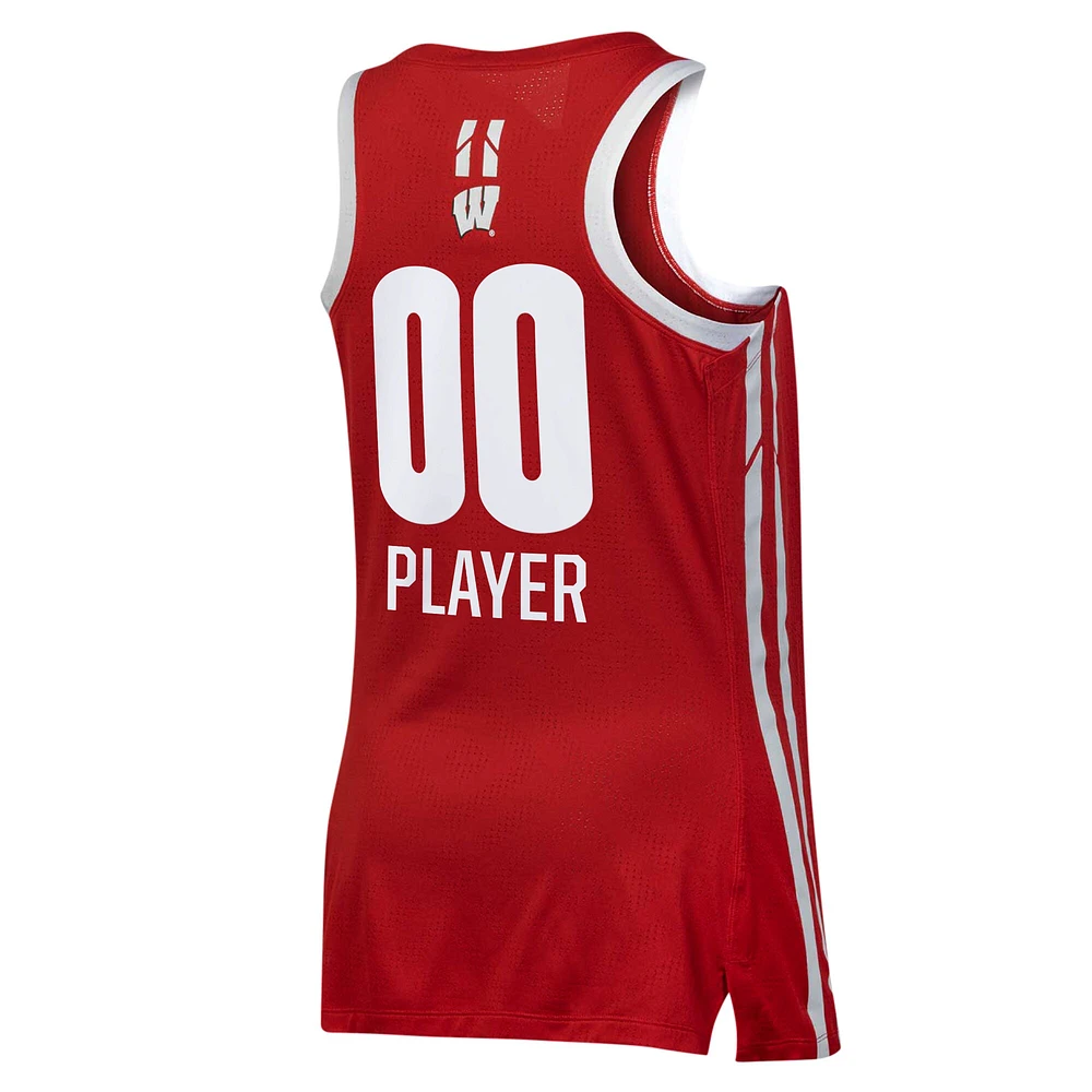 Maillot de basket-ball pour femme Under Armour Red Wisconsin Badgers Pick-A-Player NIL