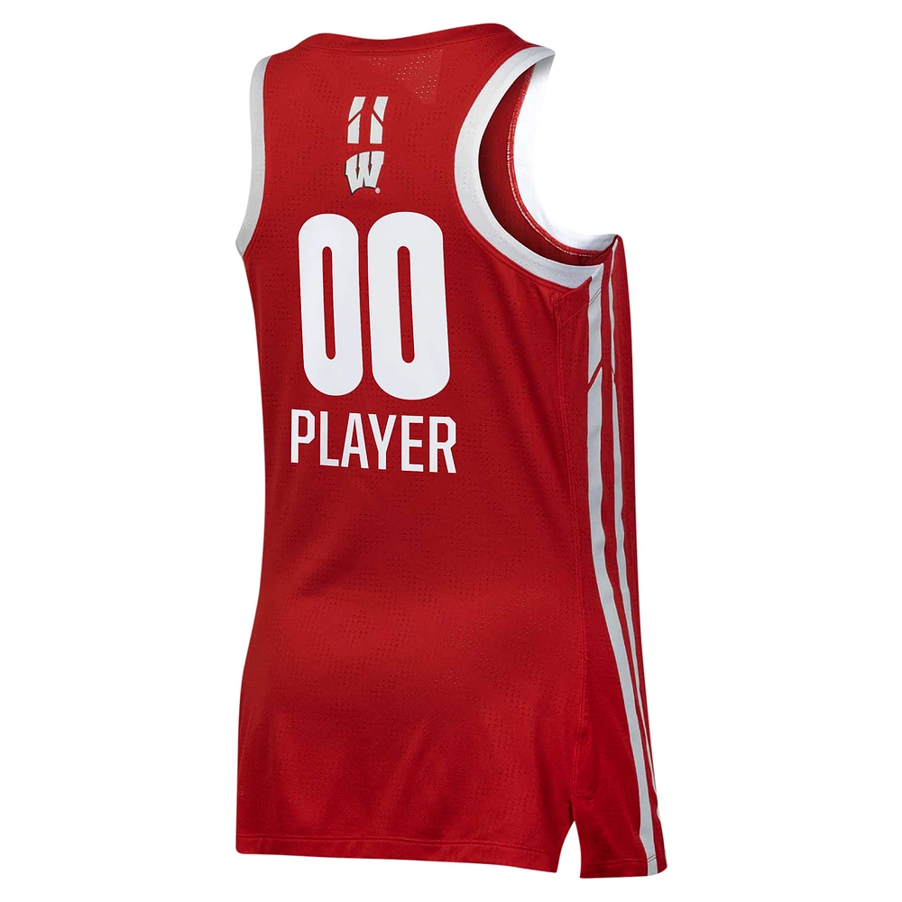 Women's Under Armour Red Wisconsin Badgers Pick-A-Player NIL Basketball Jersey