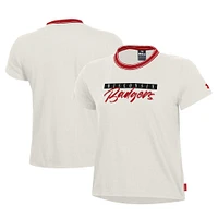 T-shirt emblématique blanc Wisconsin Badgers d'Under Armour pour femme