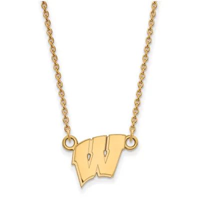 Wisconsin Badgers Women's Gold Plated Pendant Necklace
