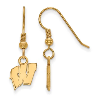 Wisconsin Badgers Women's Gold Plated XS Dangle Earrings