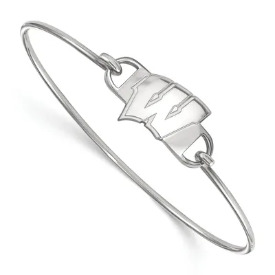 Wisconsin Badgers Women's Sterling Silver Wire Bangle