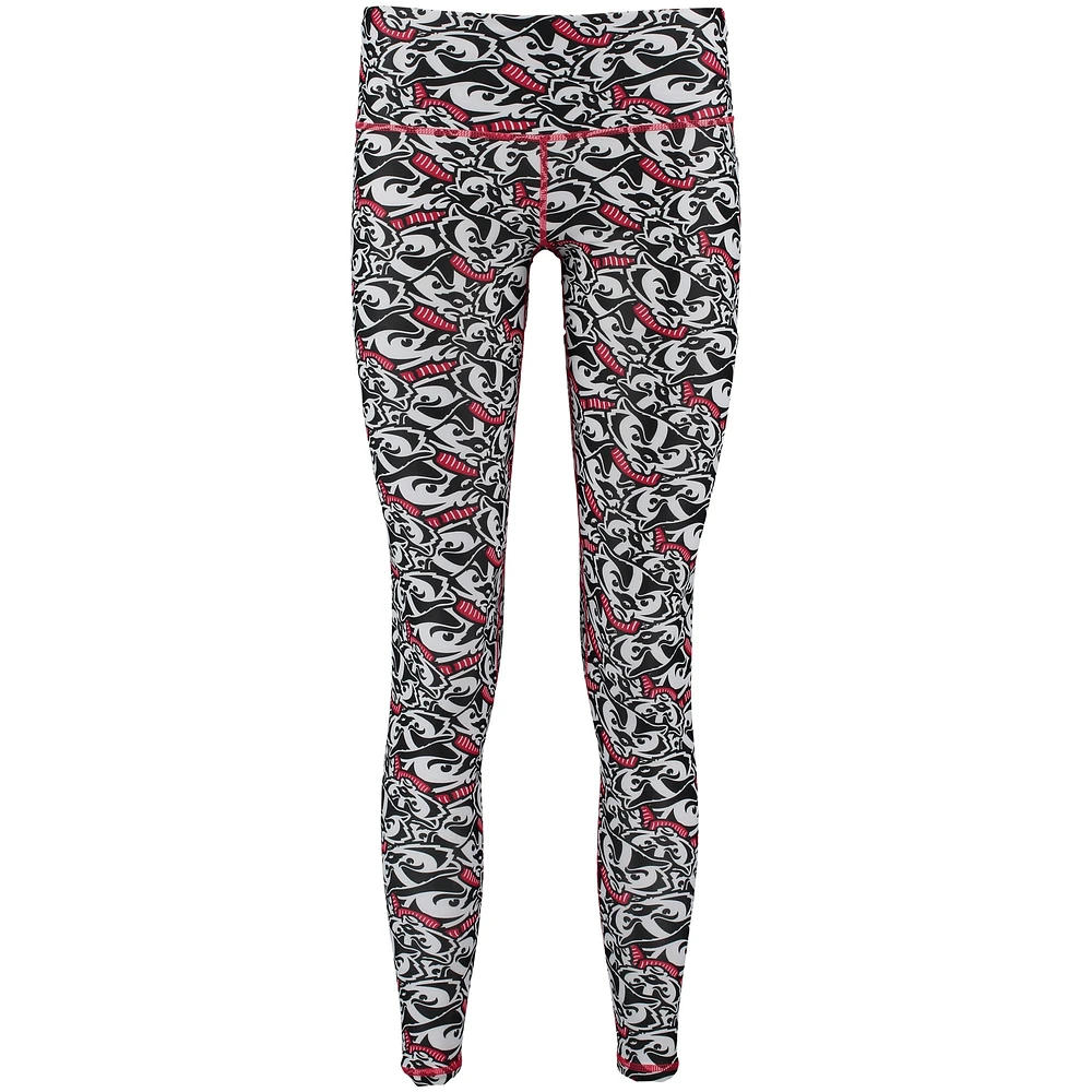 Legging ZooZatz Multi Wisconsin Badgers Stacked Mascot pour femme